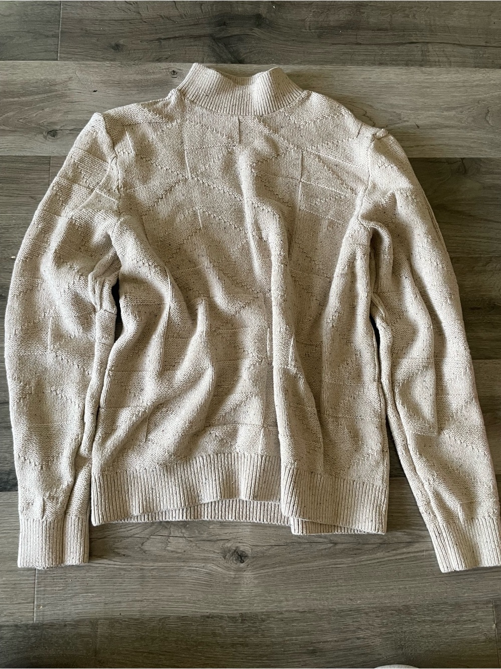 Old Navy Beige Knit Mock Neck Sweater